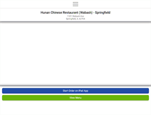 Tablet Screenshot of hunanchinesespringfield.com